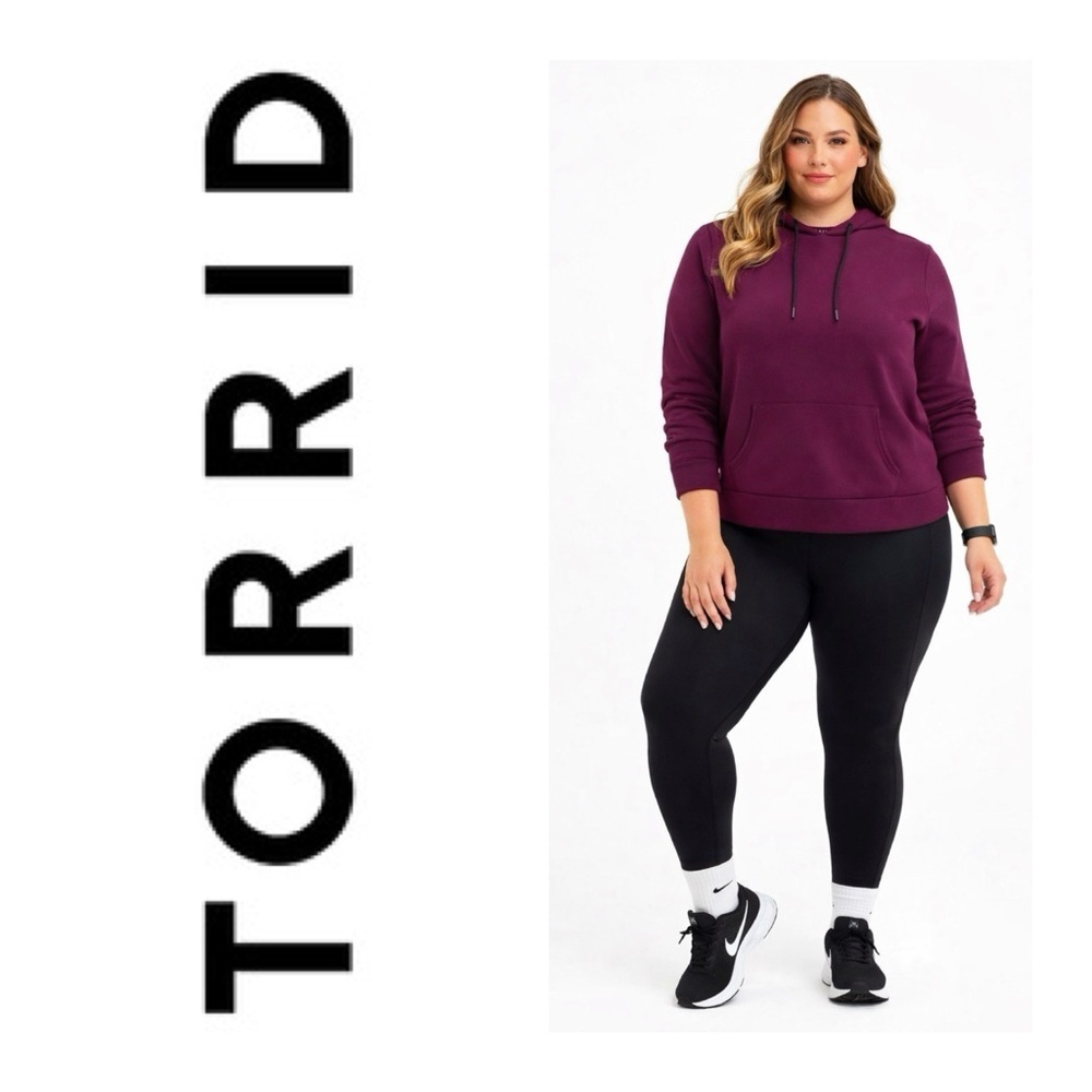 TORRID Active Purple Hooded Sweatshirt